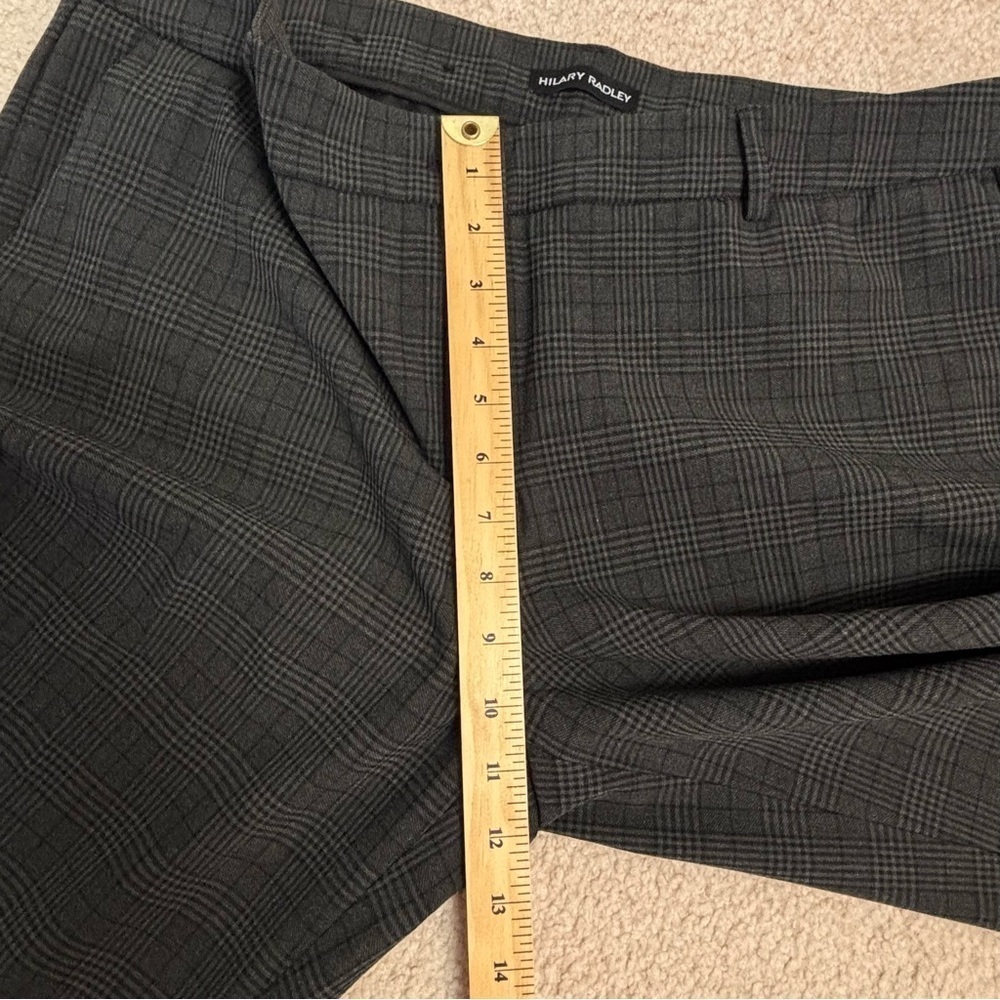 Hilary Radley Grey Plaid High Waist Straight Dress Pants 16 X 30 NWOT - Picture 8 of 12